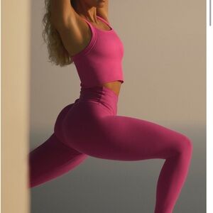 ALO YIGA 7/8 HIGH WAIST AIRLIFT LEGGING PINK SUMMER CRUSH SMALL